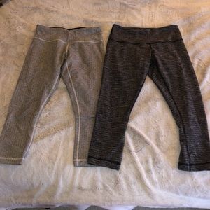 Two pairs of authentic cropped lululemon pants